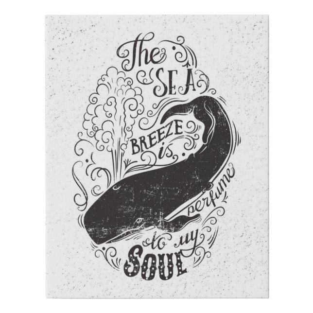 The Sea Breeze Is Perfume Faux Canvas Print (Front)