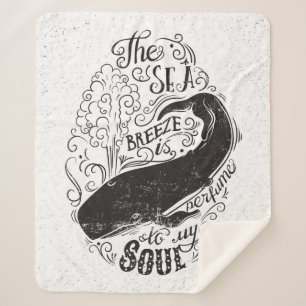 The Sea Breeze Is Perfume Sherpa Blanket