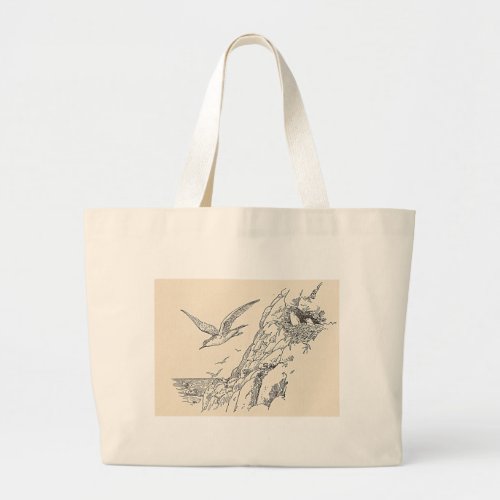 The Sea Gulls Large Tote Bag