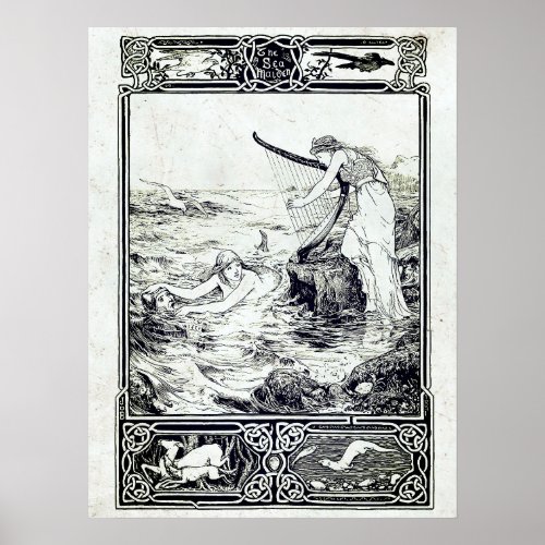 THE SEA MAIDEN PRINT OR DECOUPAGE PAPER