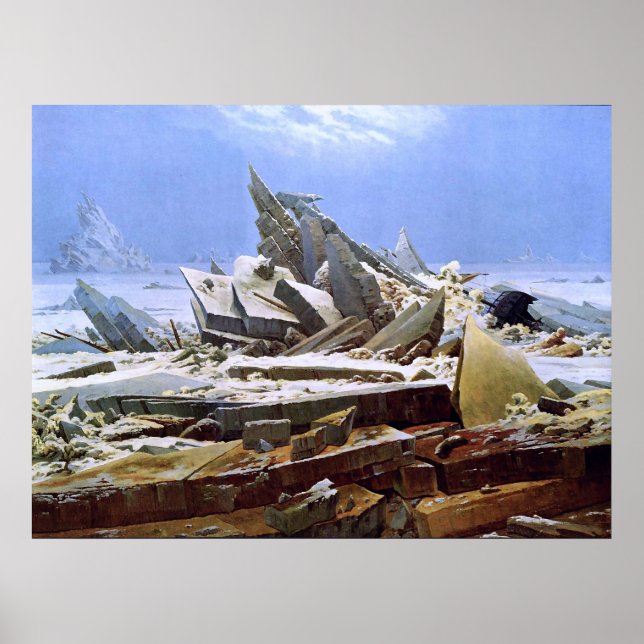The Sea of Ice, Caspar David Friedrich Poster (Front)
