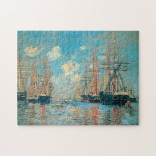 The Sea Port in Amsterdam Monet Fine Art Jigsaw Puzzle