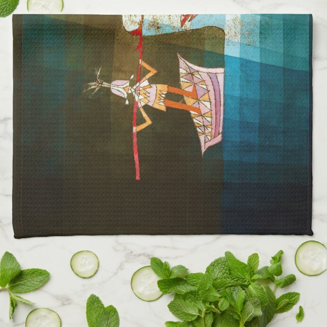 The Seafarers, Paul Klee Kitchen Towel (Folded)