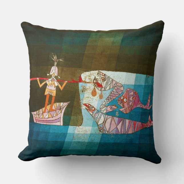 The Seafarers, Paul Klee Throw Pillow (Front)