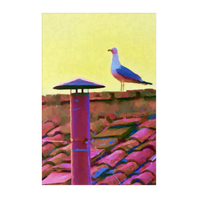 The seagull on an Afternoon of Conclave Acrylic Print (Front)