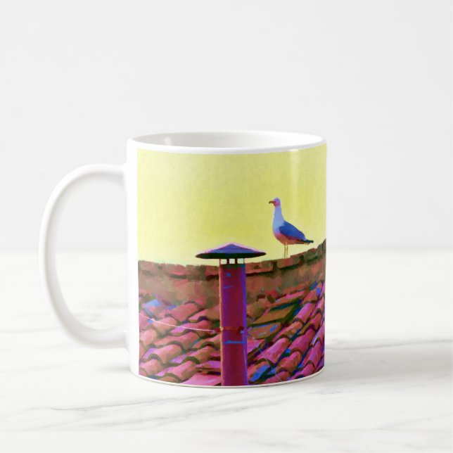 The seagull on an Afternoon of Conclave Coffee Mug (Left)