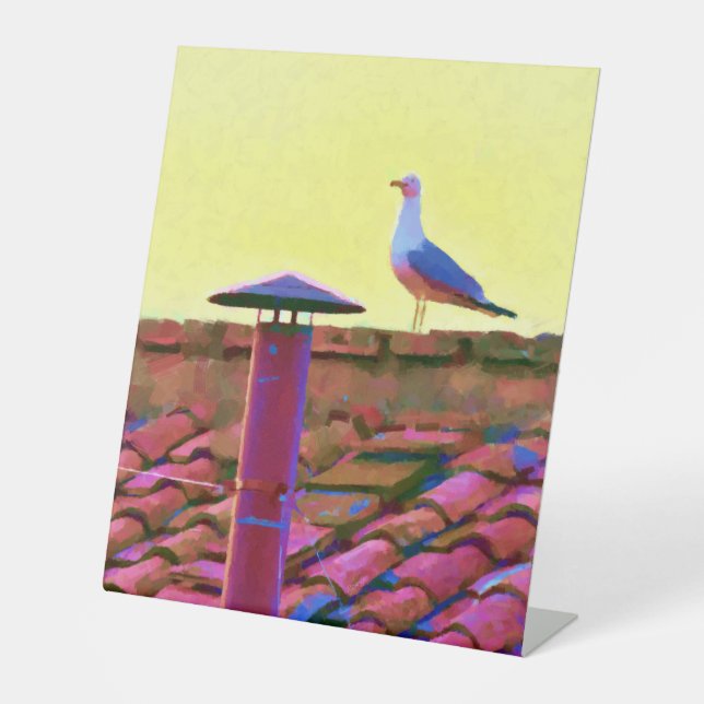 The seagull on an Afternoon of Conclave Pedestal Sign (Front)