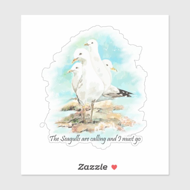 The Seagulls Are Calling and I Must Go Sticker (Sheet)