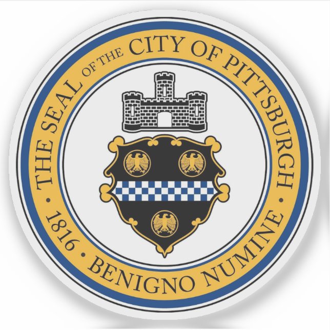 The Seal of Pittsburgh, Pennsylvania Sticker (Front)