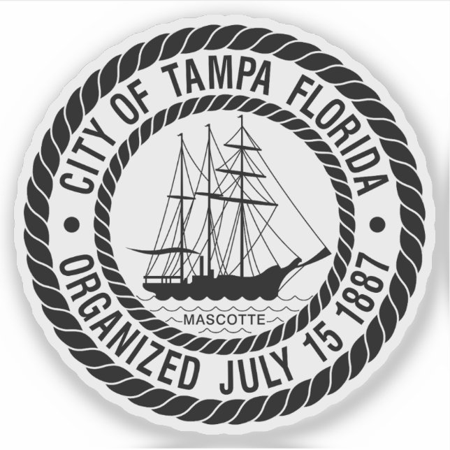 The Seal of Tampa, Florida  Sticker (Front)