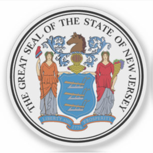 The seal of the state of New Jersey Sticker