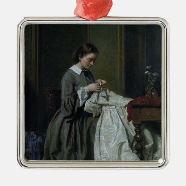 The Seamstress Metal Ornament (Front)