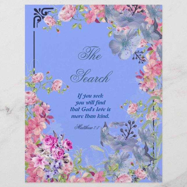 The Search Poem Personalized Paper (Front)