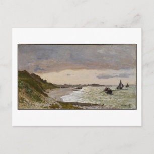 The Seashore at Sainte-Adresse, 1864 Postcard