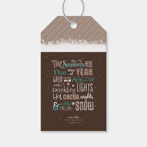 The Season Christmas Poem ID593 Gift Tags