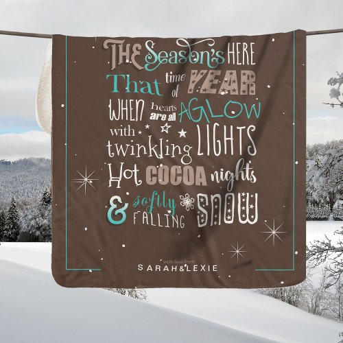 The Season Christmas Poem ID593 Sherpa Blanket
