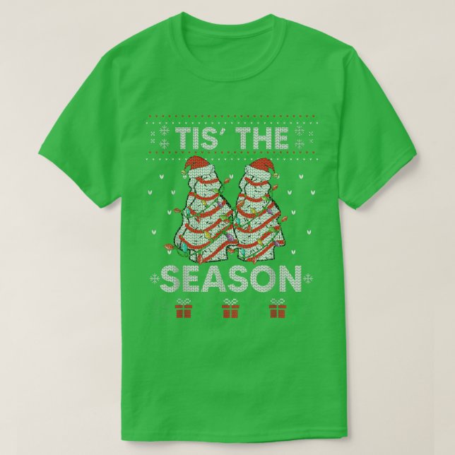 The Season Christmas Tree Cakes Debbie Becky Xmas  T-Shirt (Design Front)