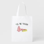 The Season Christmas Tree  Grocery Bag