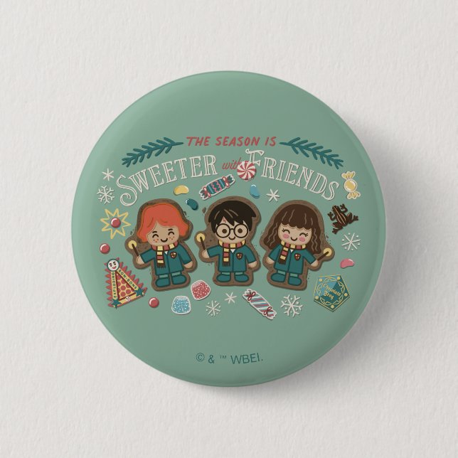 The Season is Sweeter with Friends Button (Front)