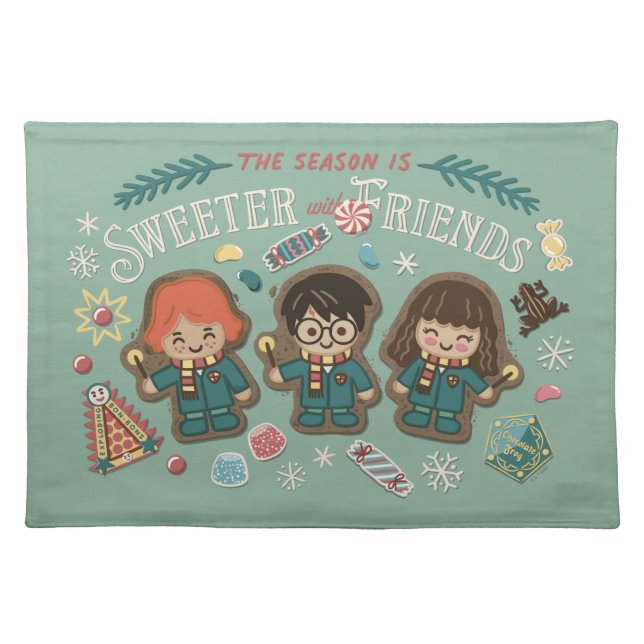 The Season is Sweeter with Friends Cloth Placemat (Front)