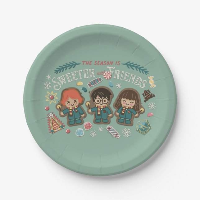 The Season is Sweeter with Friends Paper Plates (Front)