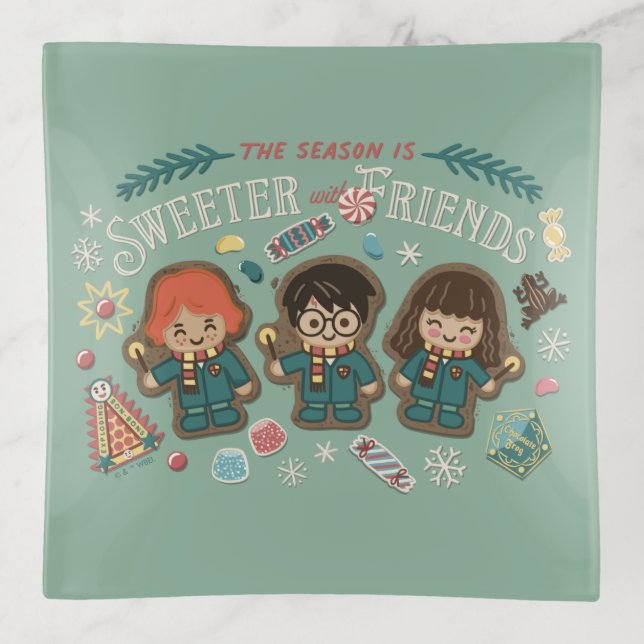 The Season is Sweeter with Friends Trinket Tray (Front)
