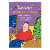 The Season to be Jolly Personalised Christmas Card (Front)