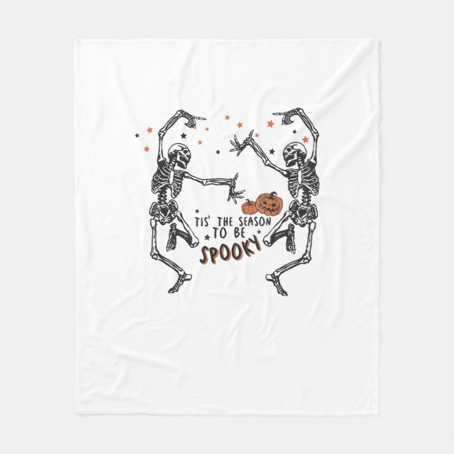 The Season To Be Spooky Spooky Halloween Creepy Ti Fleece Blanket (Front)