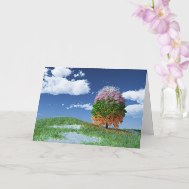 The Season Tree Card (Orchid)