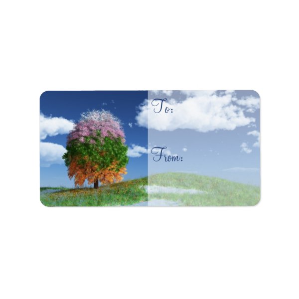 The Season Tree Gift Label