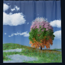 The Season Tree Shower Curtain