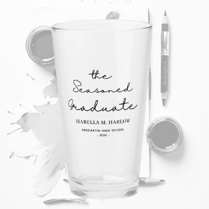 The Seasoned Graduate Personalized Glass