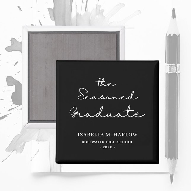 The Seasoned Graduate Personalized Magnet (Creator Uploaded)