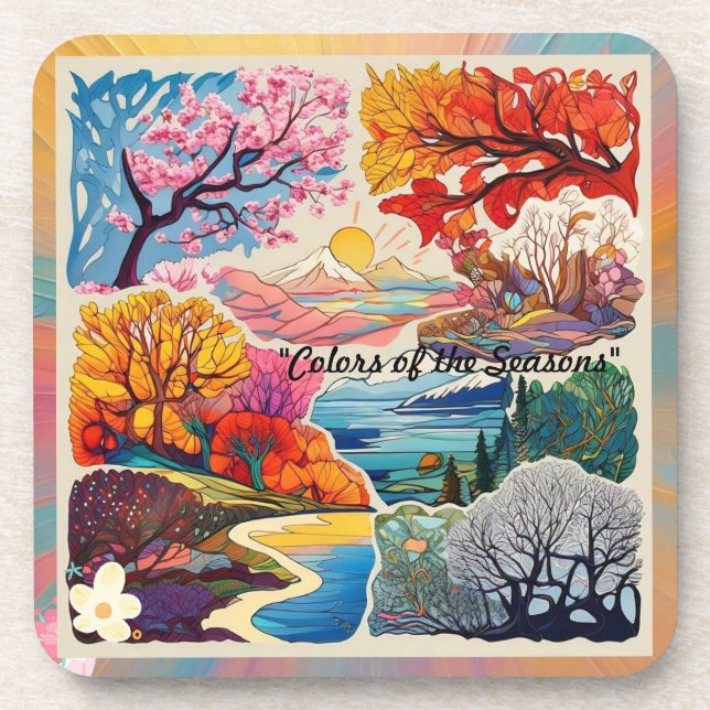 "The Seasons Align" Beverage Coaster (Front)