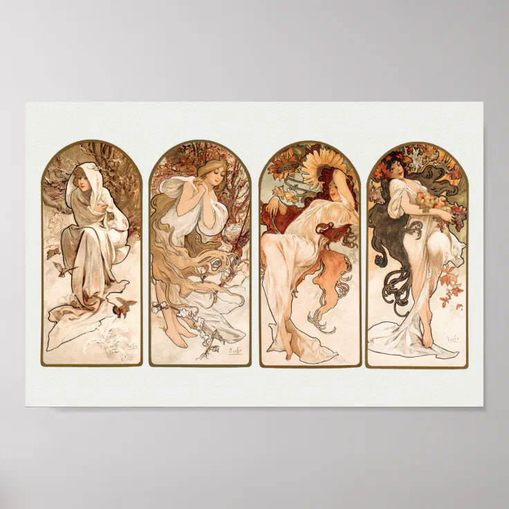 alphonse mucha seasons original