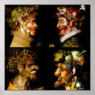 The Seasons by Giuseppe Arcimboldo Poster