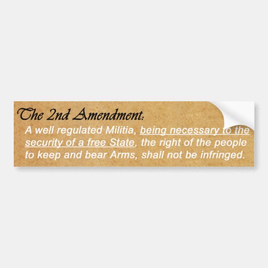 The Second Amendment Bumper Sticker