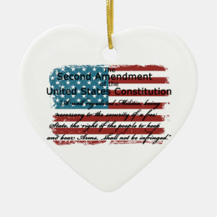 The Second Amendment Ceramic Ornament