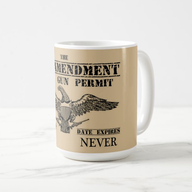 THE SECOND AMENDMENT IS MY GUN PERMIT MUG 21 (Front Right)
