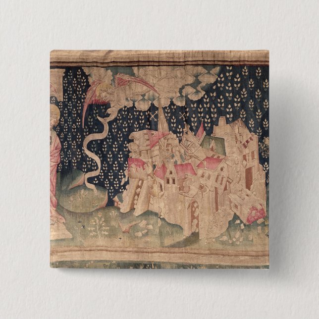 The second angel announces the fall of Babylon Button (Front)