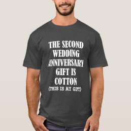 The second wedding anniversary gift is cotton tee