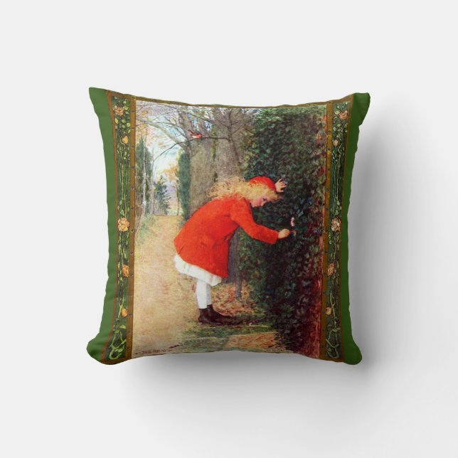 The Secret Garden Book Cover & Quote Throw Pillow (Front)