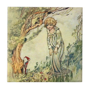 “The Secret Garden” Fairy Art by Charles Robinson Ceramic Tile