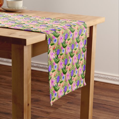 The Secret Garden Of Sea Holly And Lilies Short Table Runner