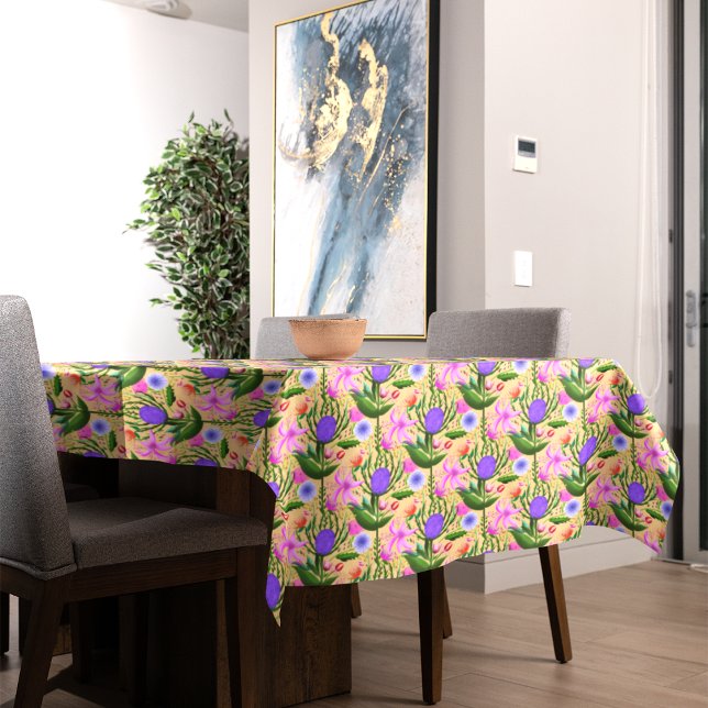 The Secret Garden Of Sea Holly And Lilies  Tablecloth (Creator Uploaded)