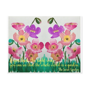The Secret Garden Quote Postcard