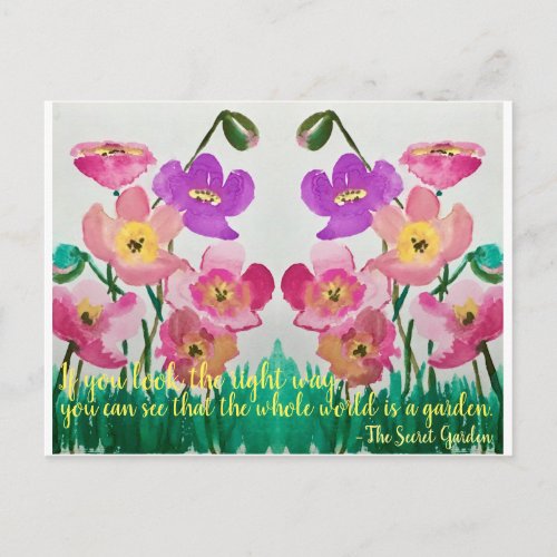 The Secret Garden Quote Postcard