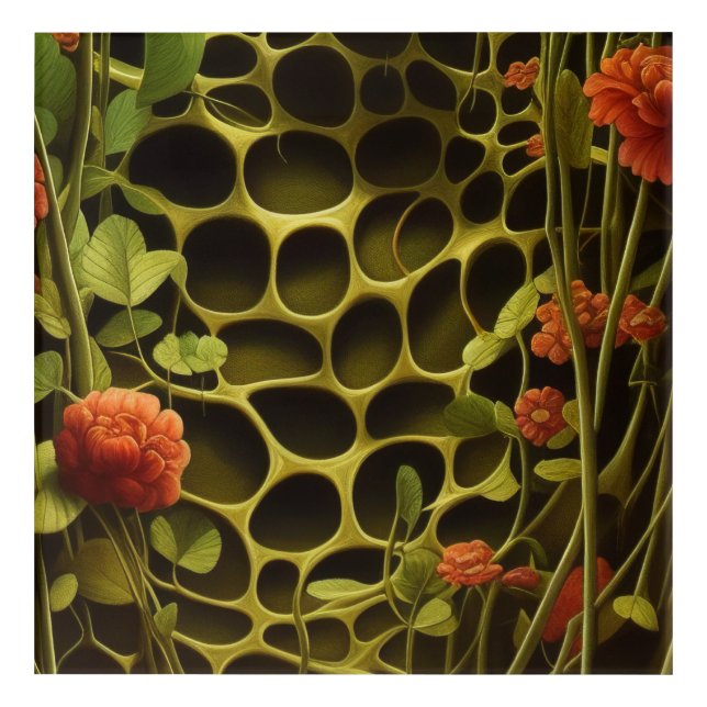 the secret garden surreal art oilpainting flowers  (Front)