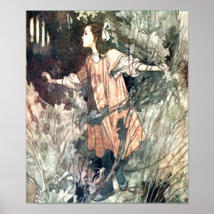 The Secret Garden Vintage Book Illustration Poster