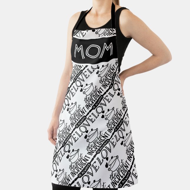 The secret ingredient is always love pattern apron (Insitu)